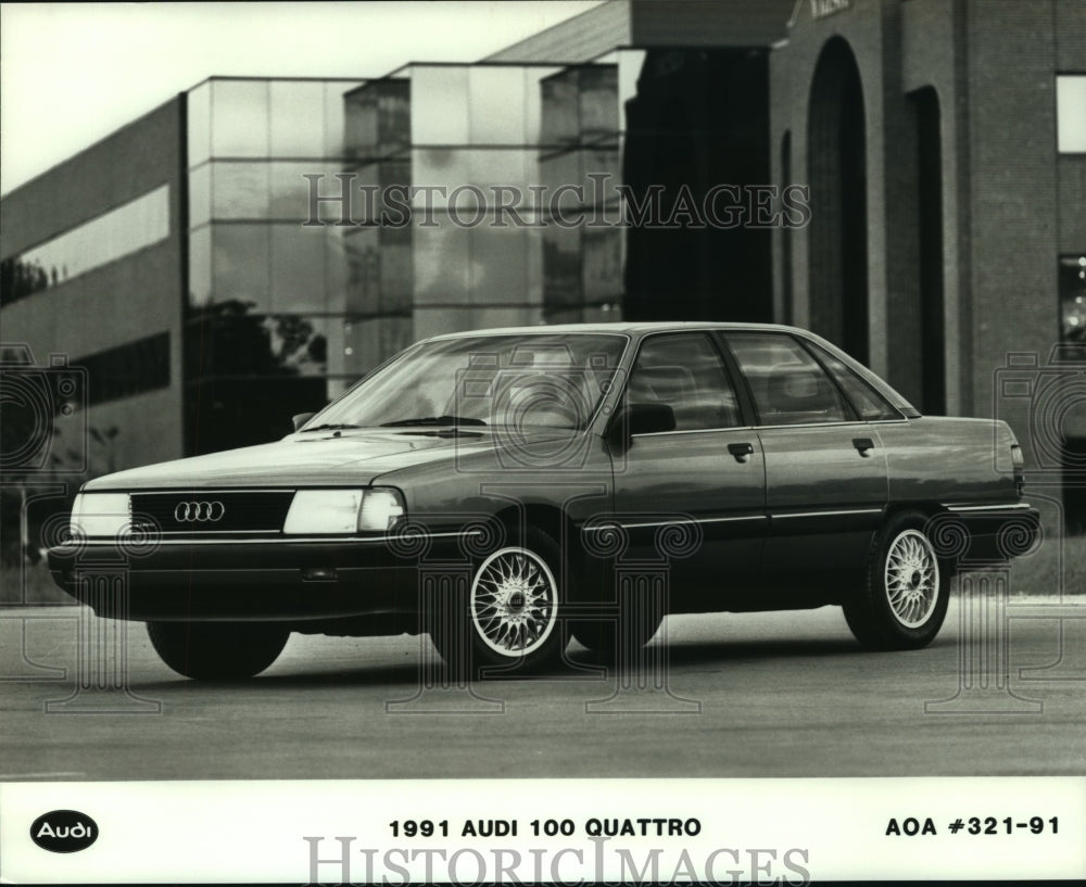 1990 Press Photo The new 1991 Audi 100 Quattro automobile - Historic Images