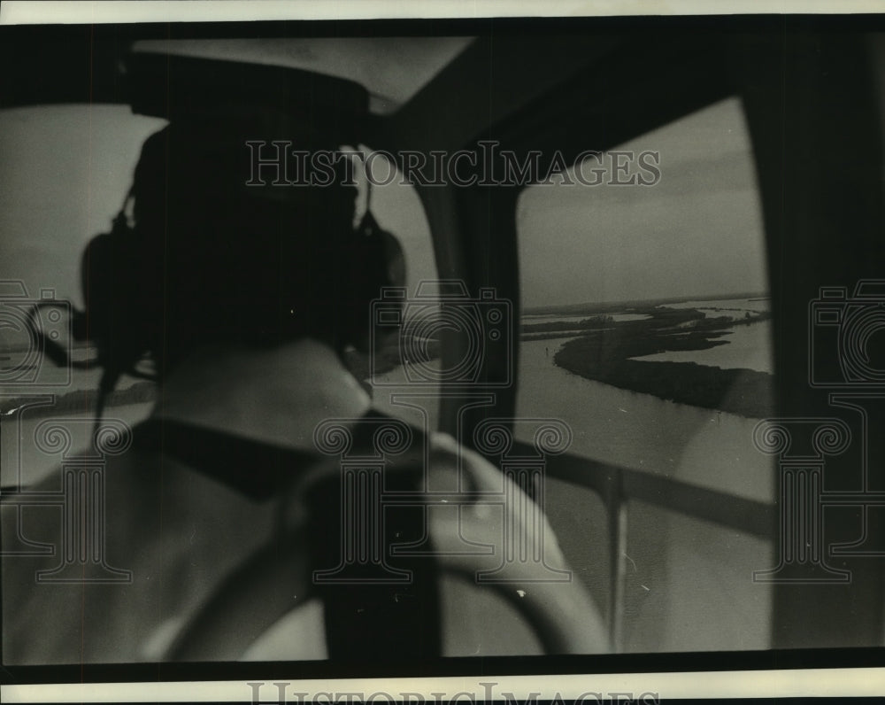 1980 Press Photo The Delta Wildlife Refuge as seen from a helicopter - not03744-Historic Images