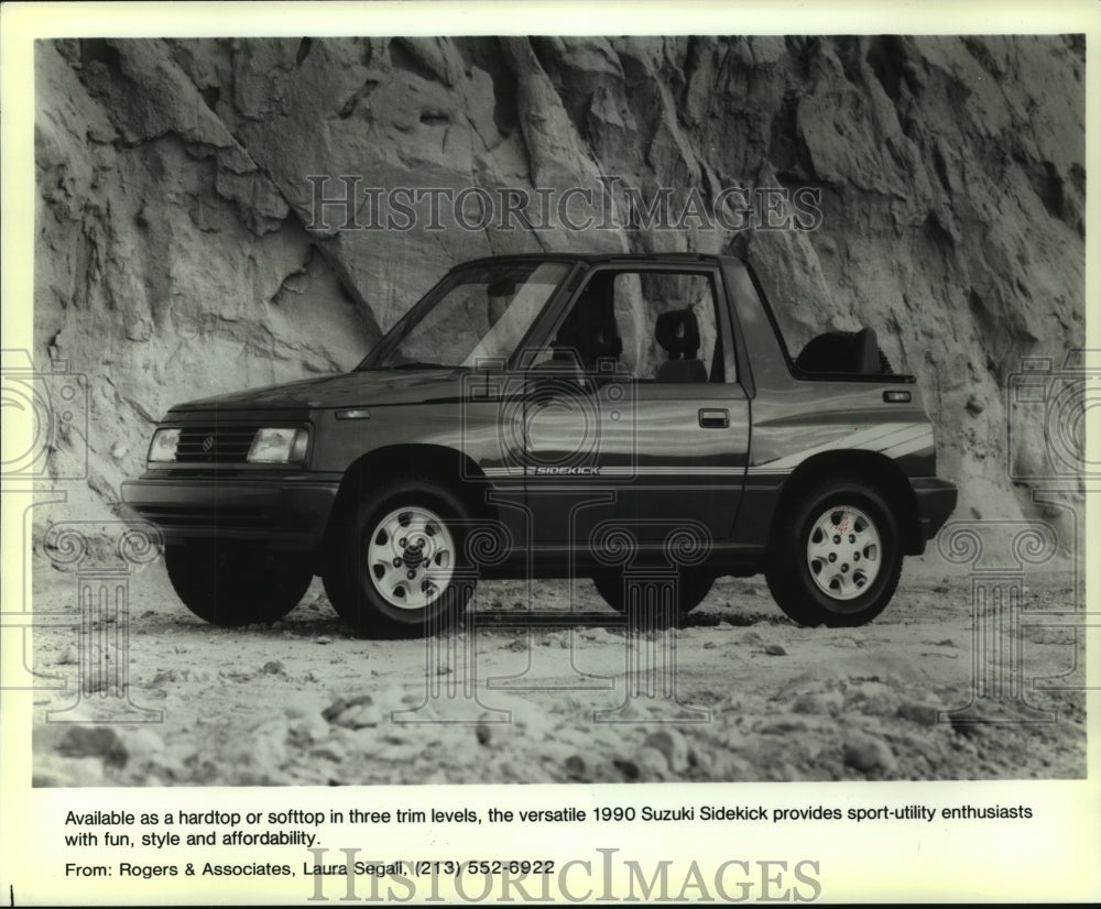 1989 Press Photo The new 1990 two-door Suzuki Sidekick sport-utility vehicle - Historic Images