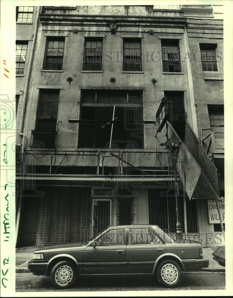 1987 Press Photo A building that was recently sold at 113-115 Decatur Street - Historic Images