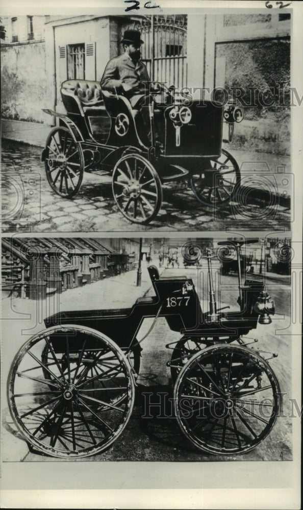 1963 A Sauer passenger car (top) &amp; a Selden car; two vintage cars - Historic Images