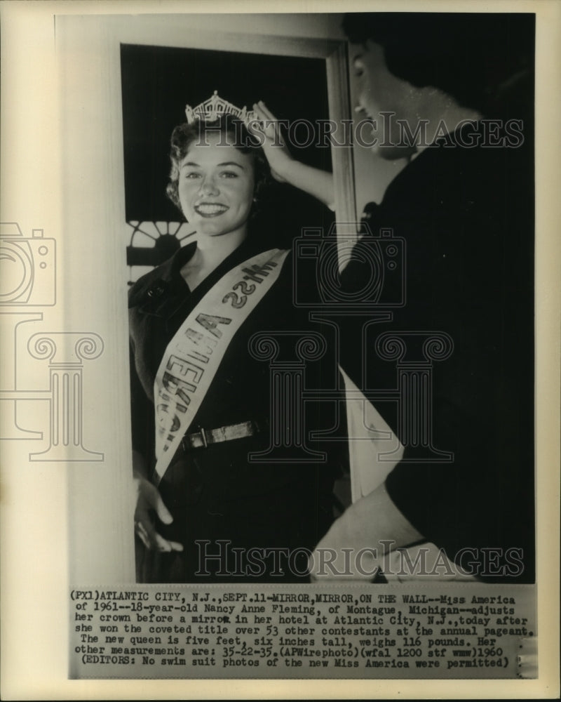 1960 Press Photo Nancy Anne Fleming, 1961 Miss America - now00621-Historic Images