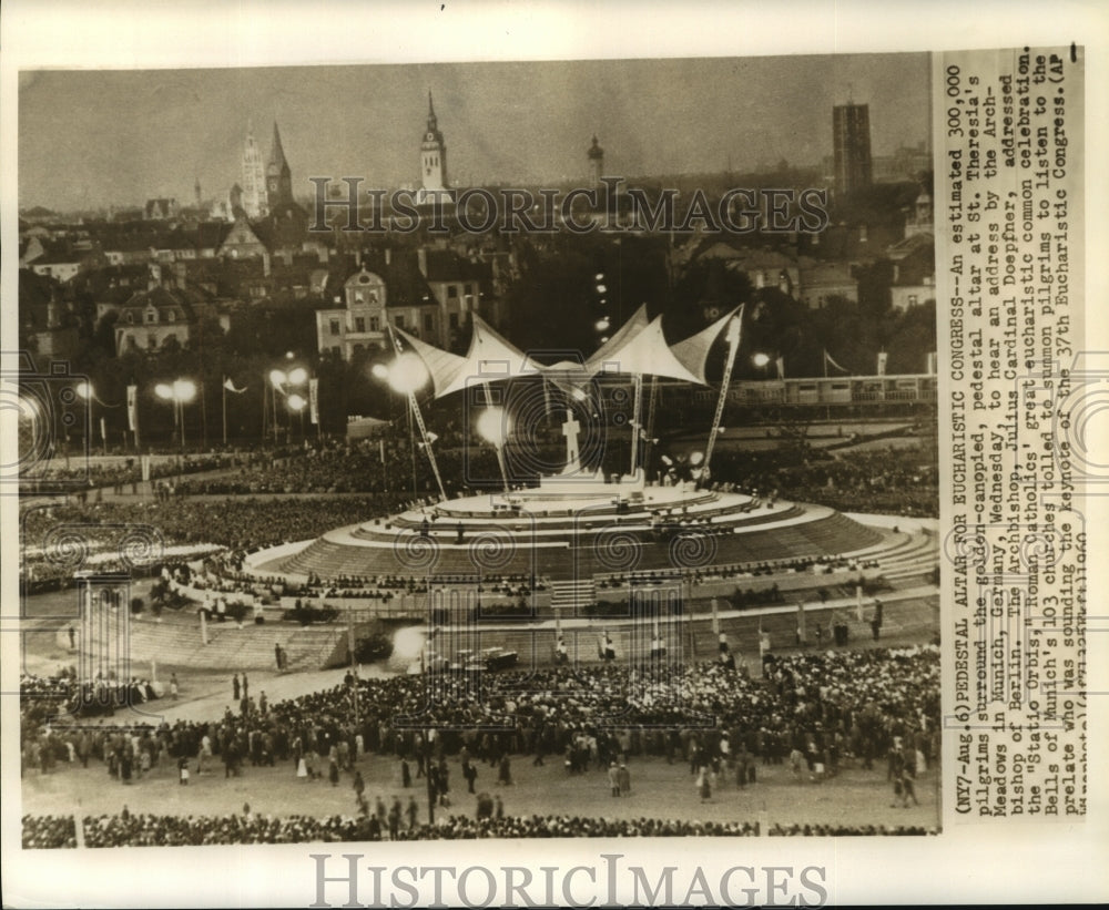 1960 Press Photo Scene at 37th Eucharistic Congress in Munich, Germany-Historic Images