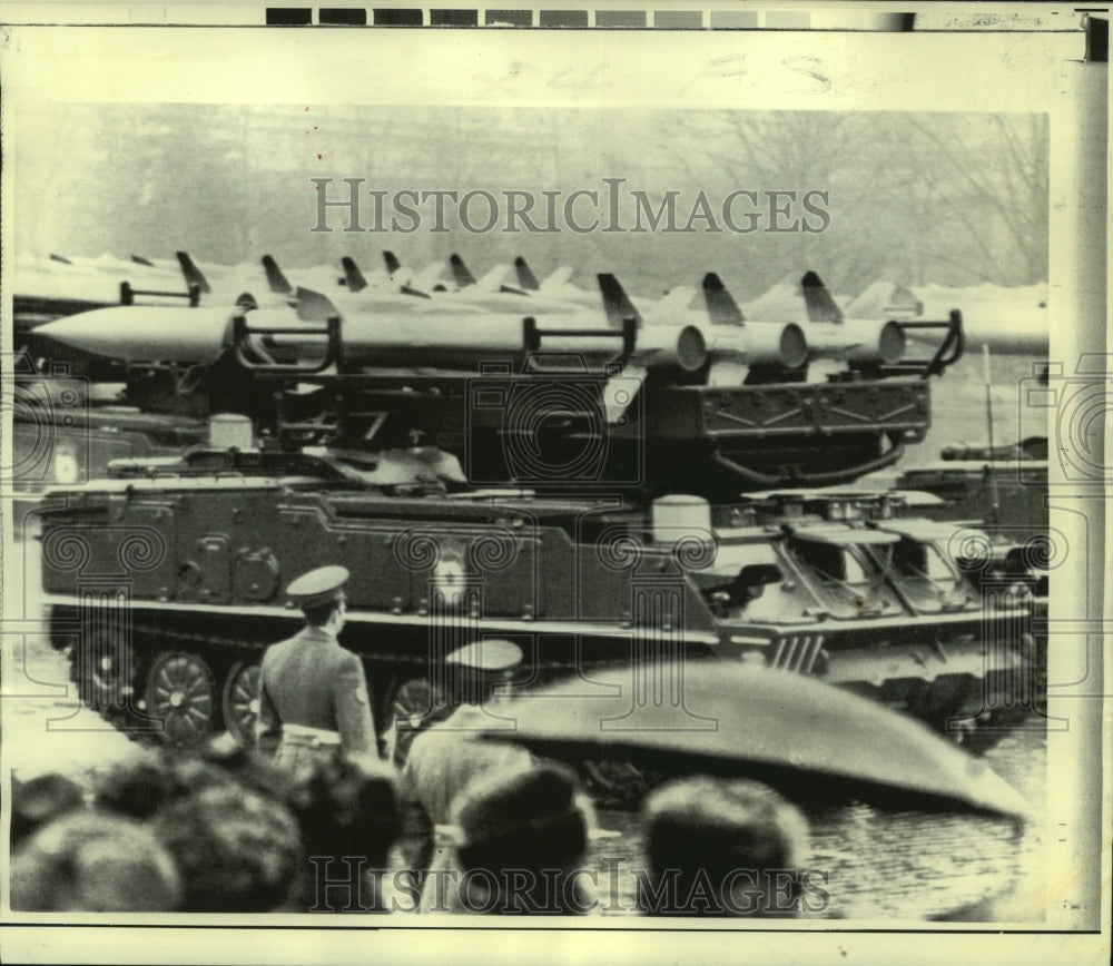 1973 Soviet SAM 6 anti-aircraft rockets in Moscow military parade - Historic Images