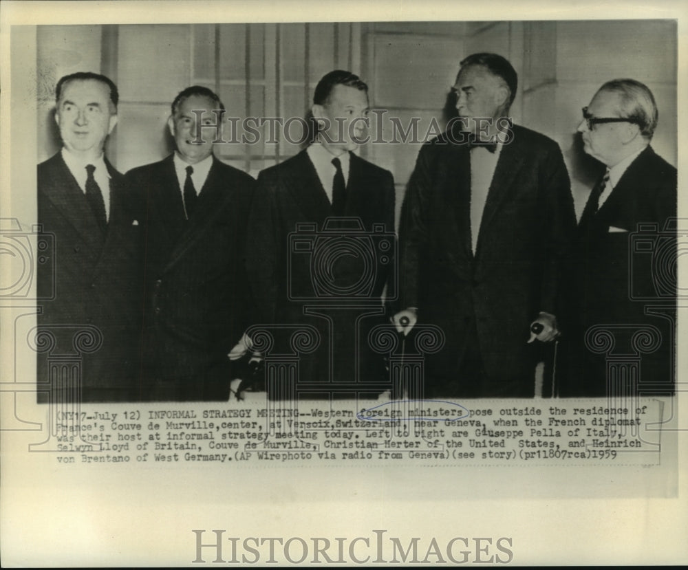 1959 Press Photo Informal strategy meeting of Western foreign ministers-Historic Images