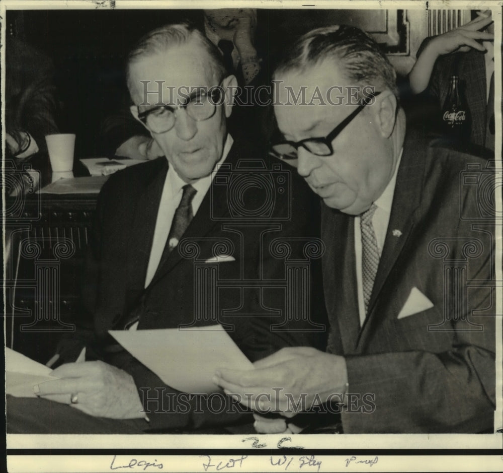 1969 MS Senators Foster &amp; Campbell look over Medicaid amendments - Historic Images