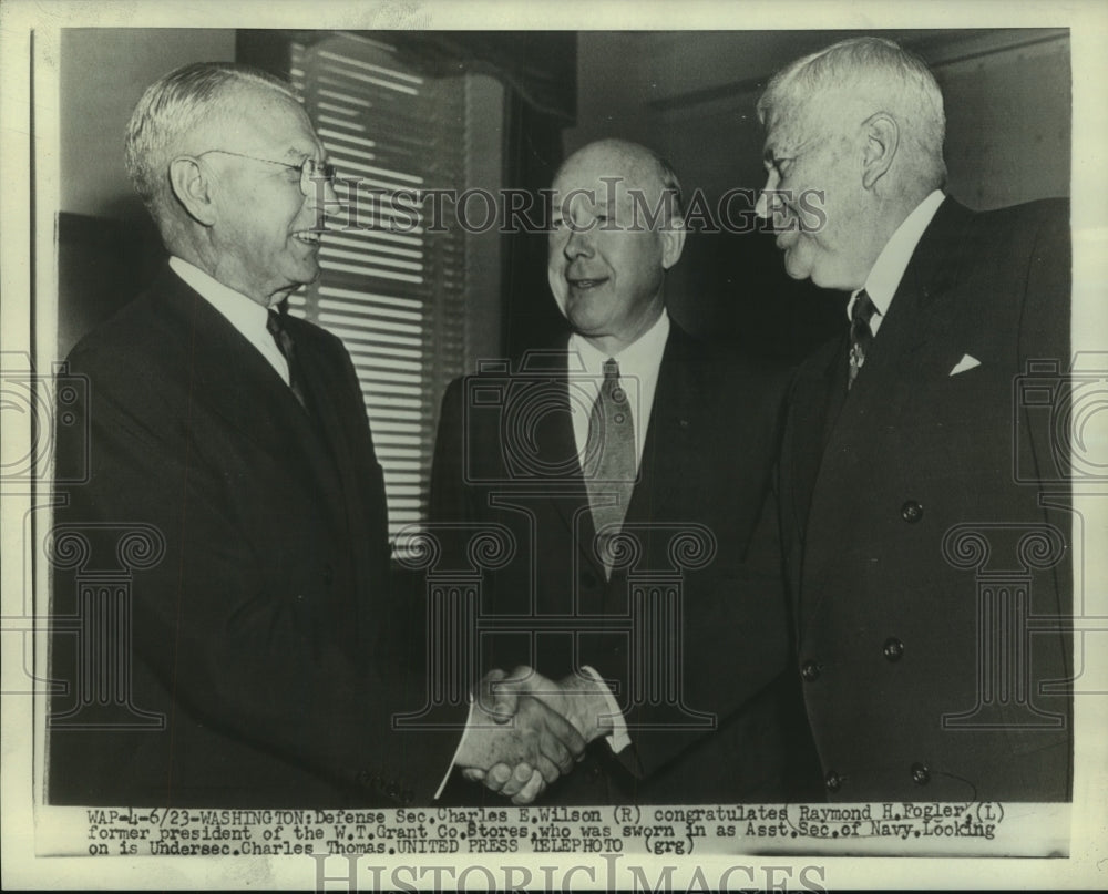 1953 Raymond Fogler with others at swearing in ceremony - Historic Images