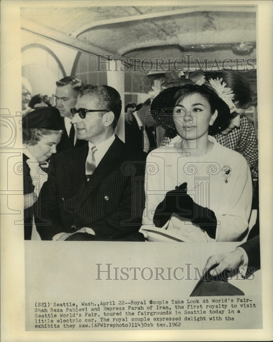 1962 The Shah and Empress of Iran tour Seattle's World's Fair - Historic Images