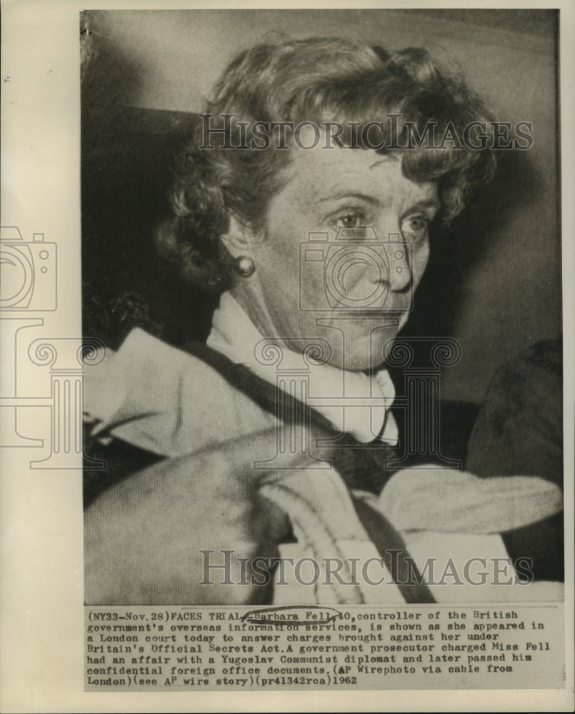 1962 Barbara Bell, as she appeared in a London court - Historic Images