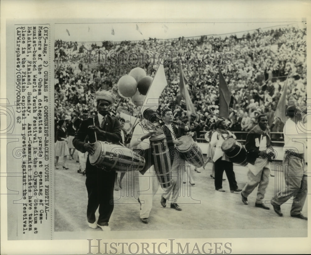 1962 Cuban delegation at Helsinki World Youth Festival - Historic Images