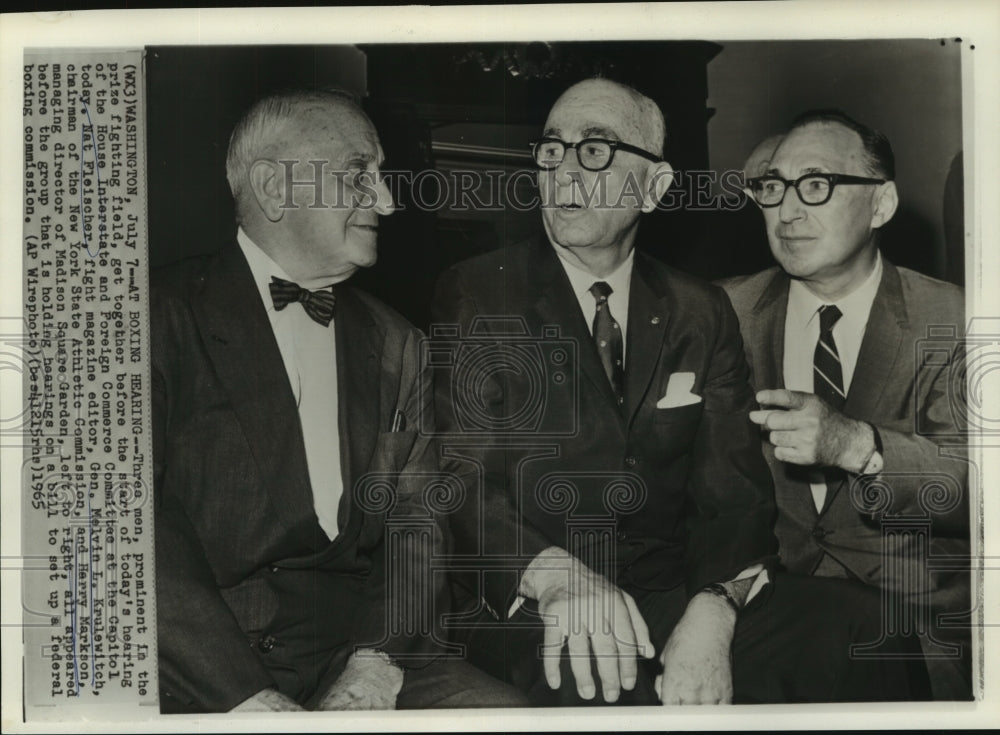 1965 Nat Fleischer &amp; others at House Interstate &amp; Foreign Commerce - Historic Images