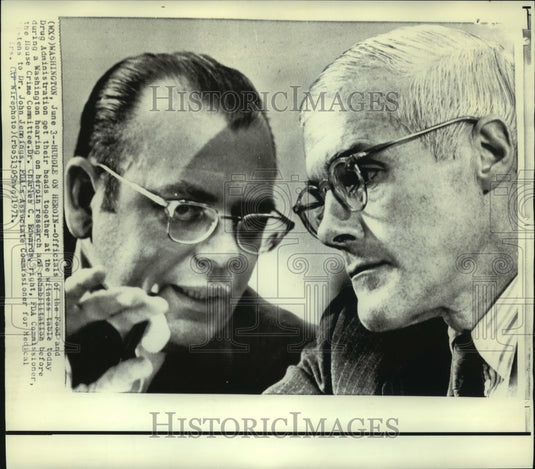 1971 Drs. Charles Edwards & John Jennings at Washington hearing - Historic Images