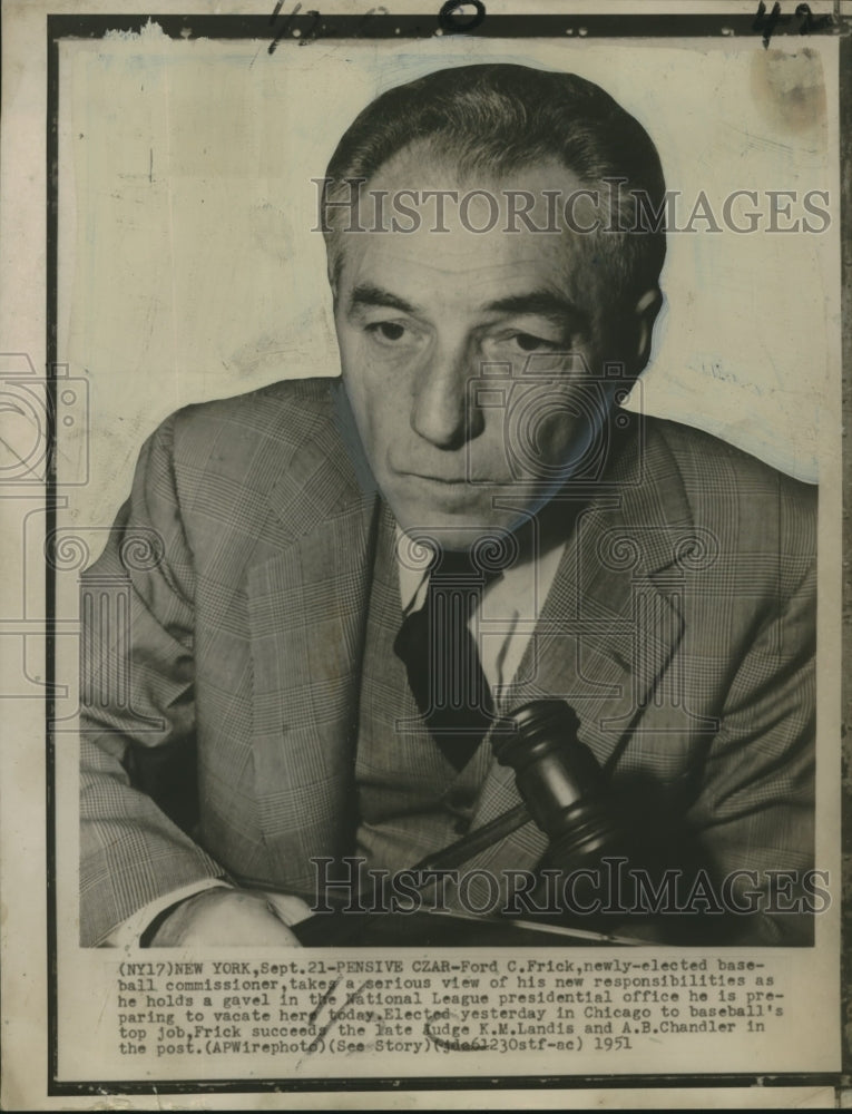 1951 Ford C.Frick, newly-elected baseball commissioner - Historic Images