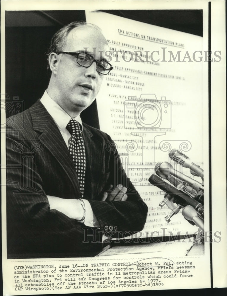 1973 Press Photo Robert W. Fri, acting administrator of EPA - now03182-Historic Images