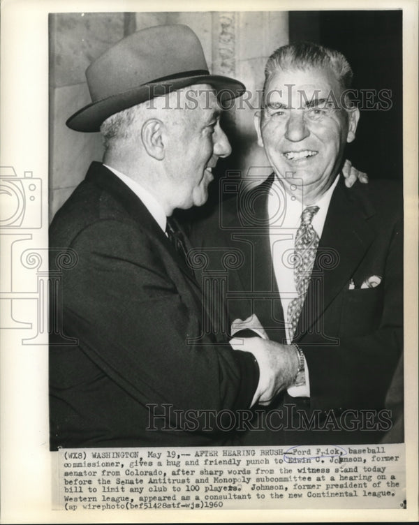 1960 Baseball Commissioner Ford Frick & Edwin Johnson in Washington ...