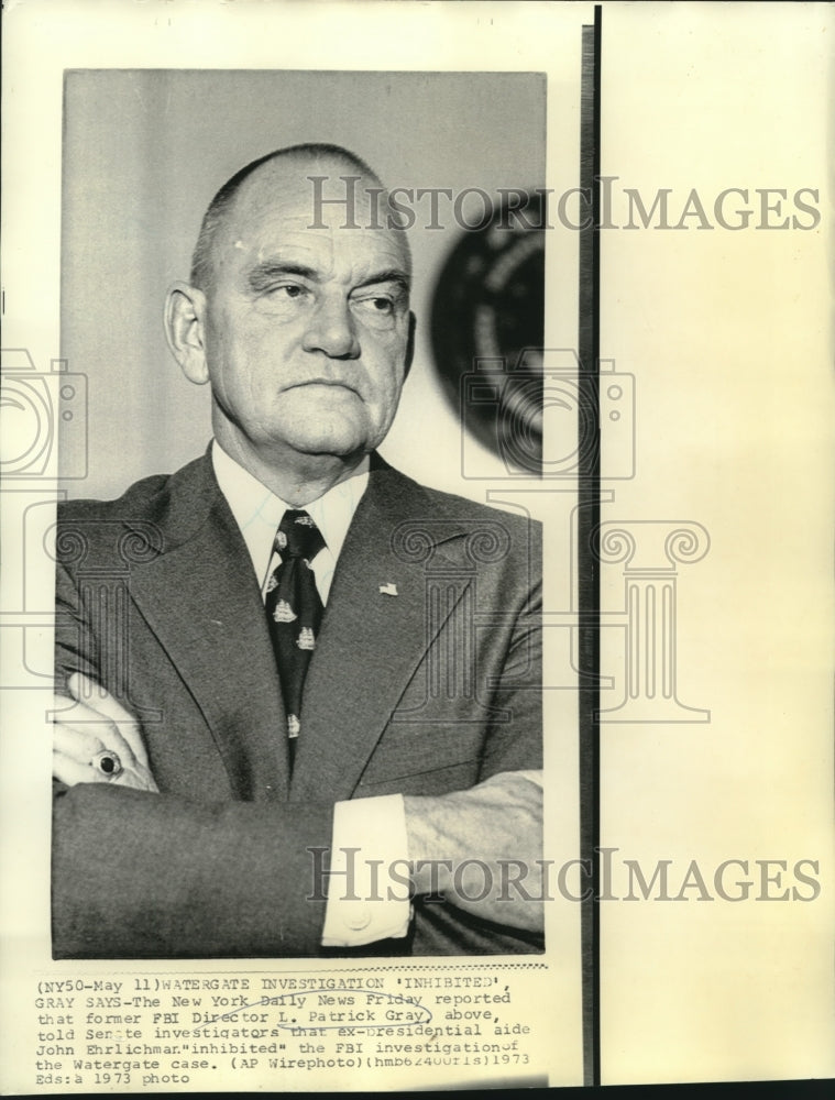 1973 Press Photo Former FBI Director L. Patrick Gray - now03431-Historic Images