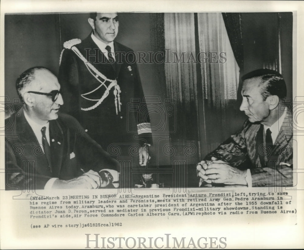 1962 Argentine President Frondizi and Pedro Aramburu in Buenos Aires-Historic Images