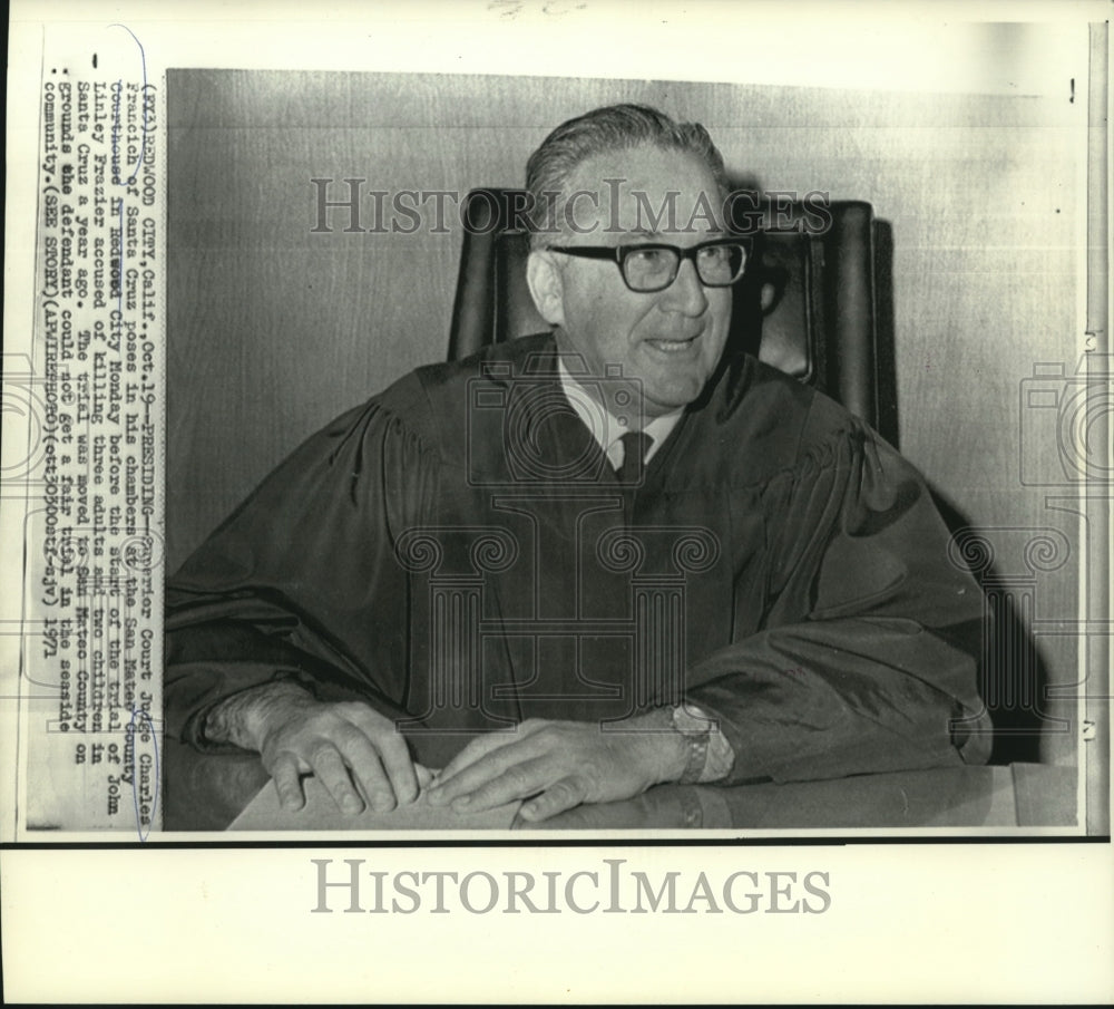 1971 Superior Court Judge Charles Francich in San Mateo Co chambers 1971 Superior Court Judge Charles Francich in San Mateo Co chambers