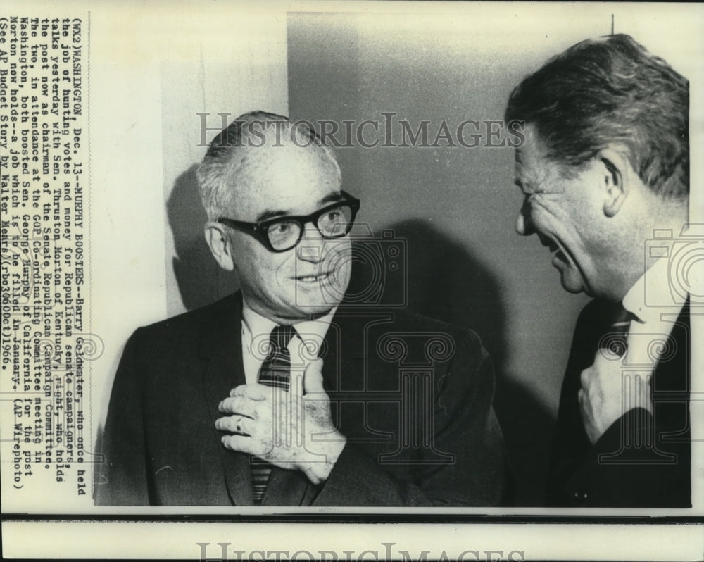 1966 Barry Goldwater &amp; Sen. Morton attend GOP Committee meeting-Historic Images