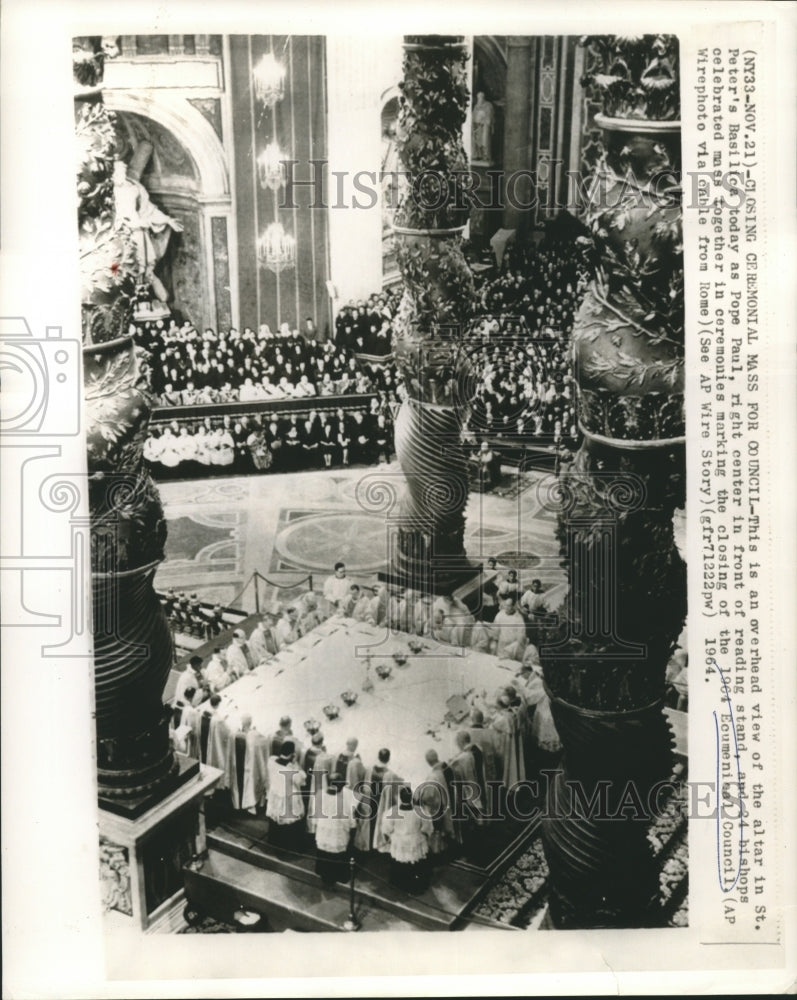 1964 Closing ceremonial mass for Ecumenical Council - Historic Images