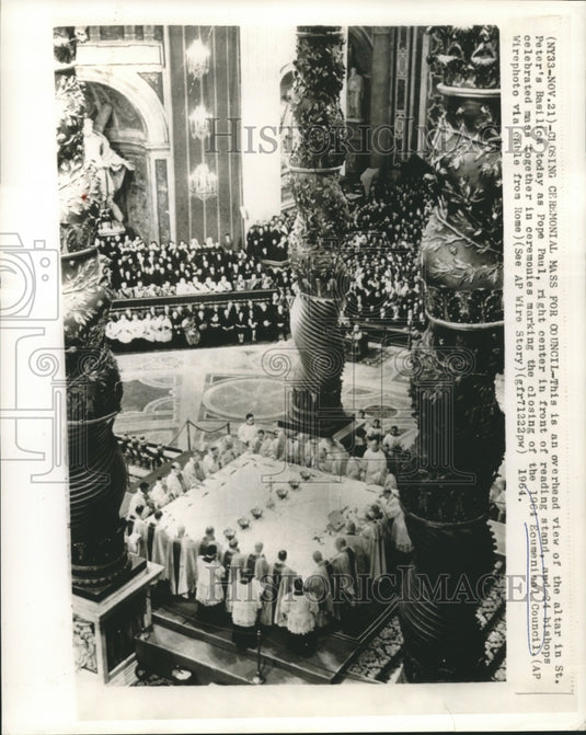 1964 Closing ceremonial mass for Ecumenical Council - Historic Images