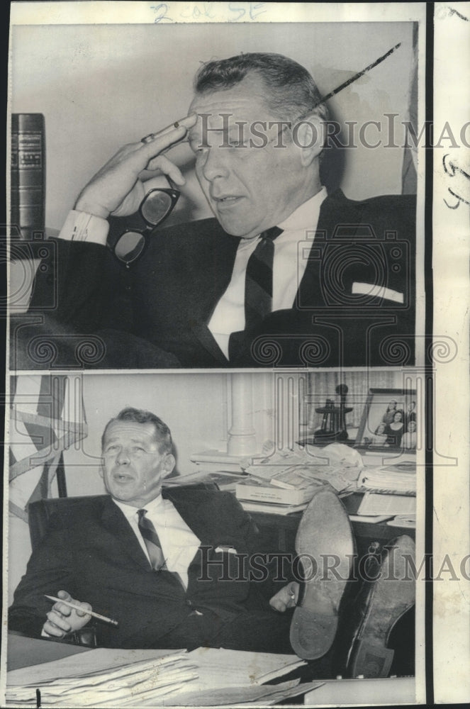 1968 Press Photo California's Lt. Governor Robert Finch during interview-Historic Images