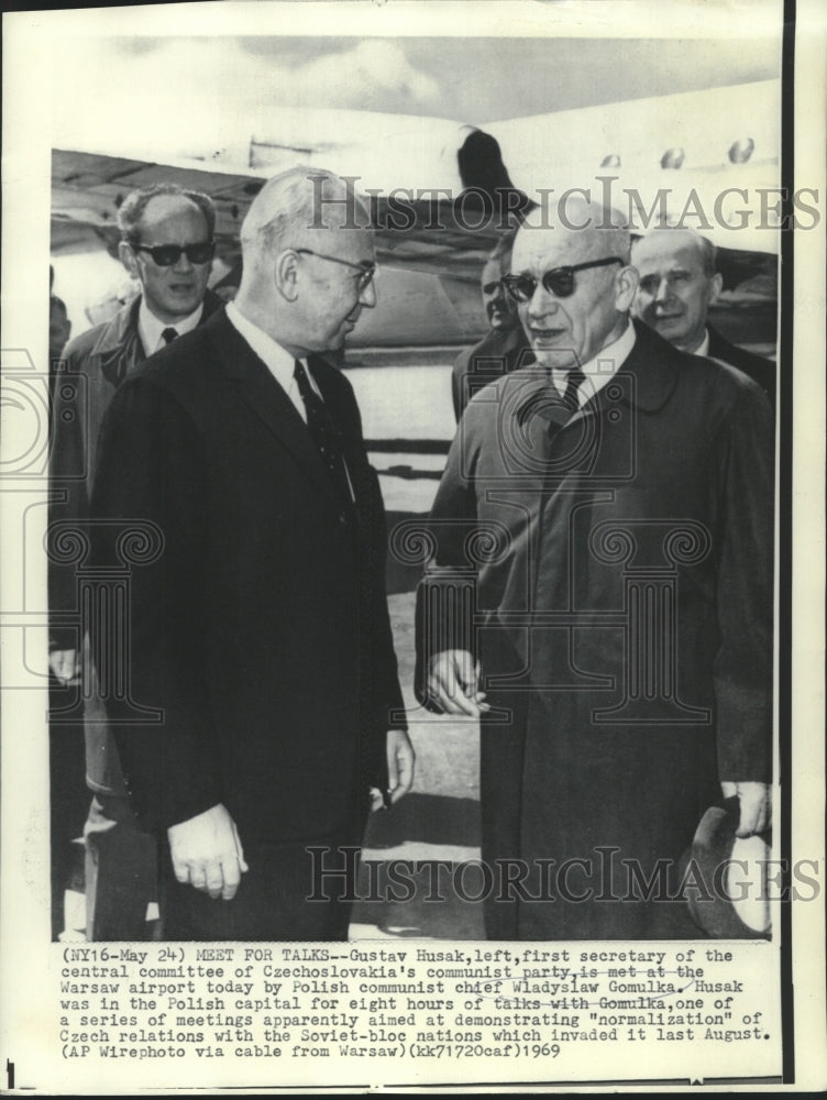 1969 Czechoslovakia&#39;s Husak meets Polish Communist chief Gomulka - Historic Images