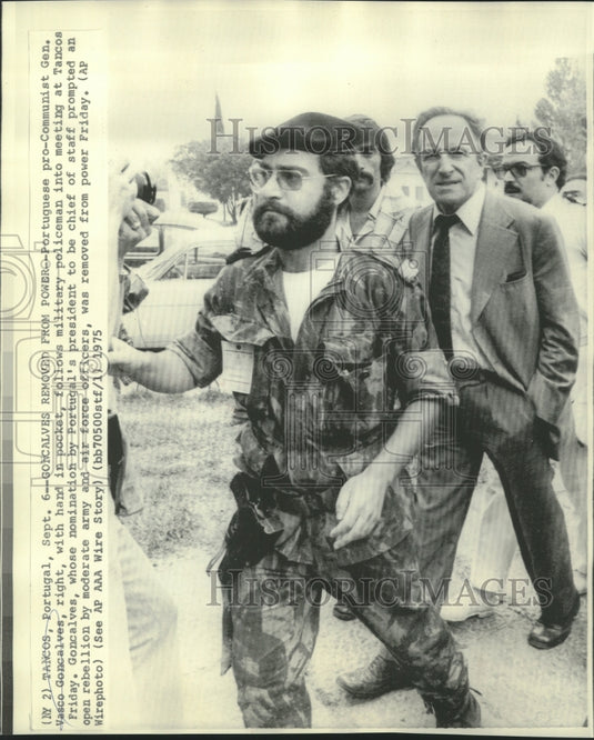 1975 Portuguest pro-Communist Gen. Goncalves removed from power - Historic Images