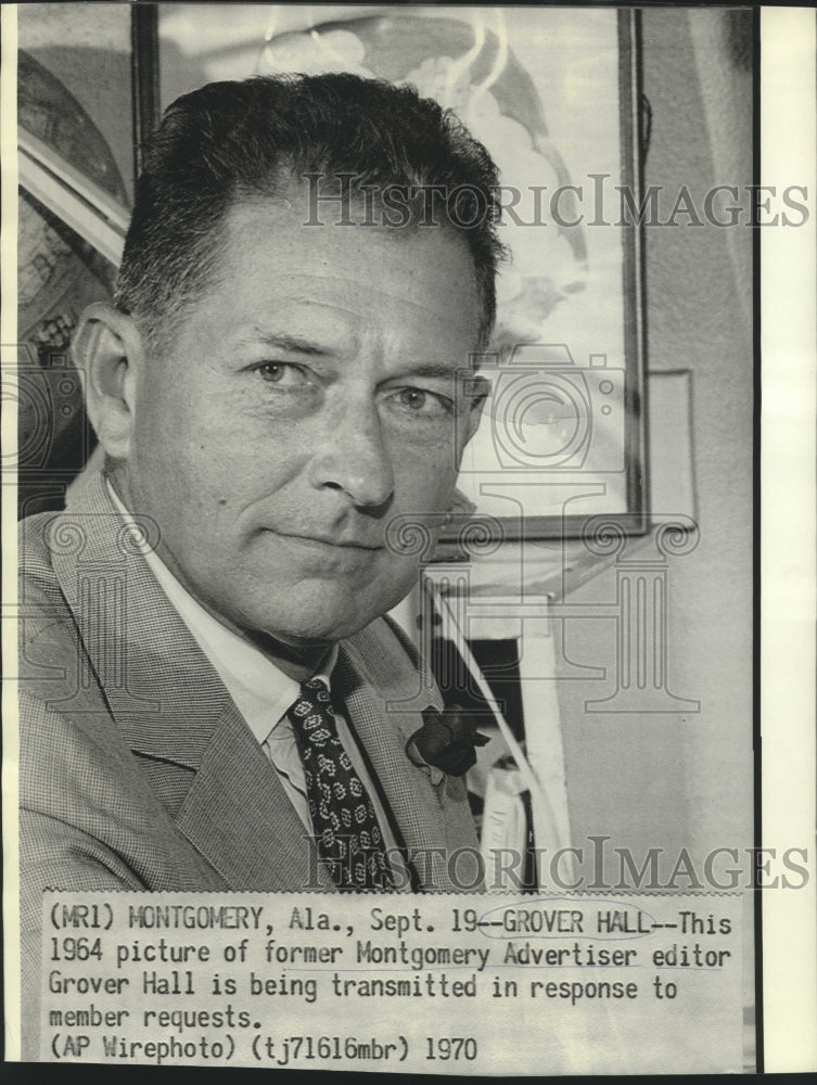 1964 Former Montgomery Advertiser editor Grover Hall - Historic Images