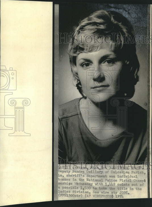1974 National Police Pistol Championships winner Deputy Guillory, LA - Historic Images
