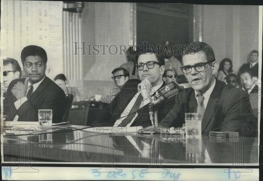 1968 Reverend Fry and others at Senate hearing. - Historic Images