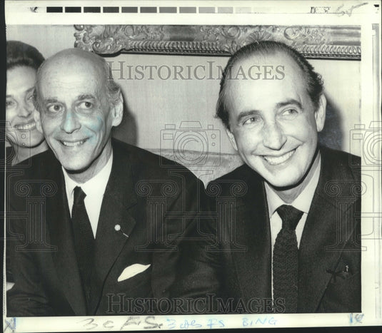 1970 Rudolf Bing & Goeran Gentele shown at Metropolitan Opera in NY - Historic Images