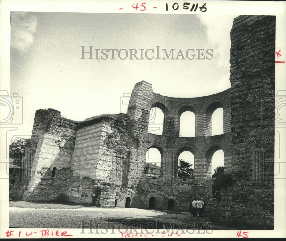 1985 Ruins of Roman Bath House in Trier, West Germany - Historic Images