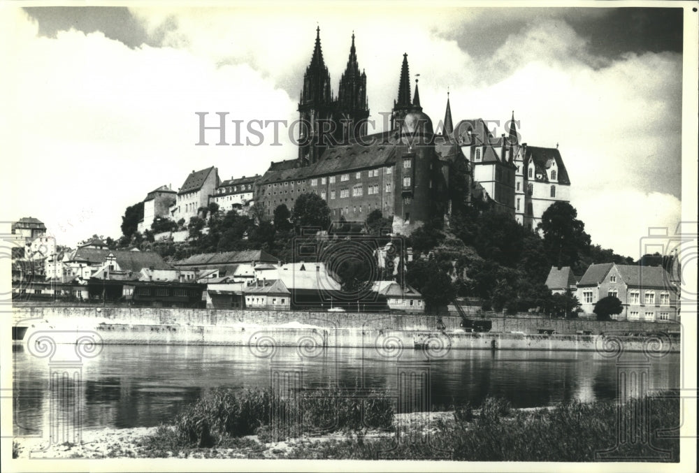 1989 Albrechtsburg Castle on Elbe River in Meissen, East Germany - Historic Images