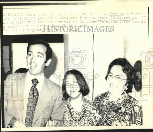 1975 Netherlands Princess Christina with fiancee Guillermo & other - Historic Images