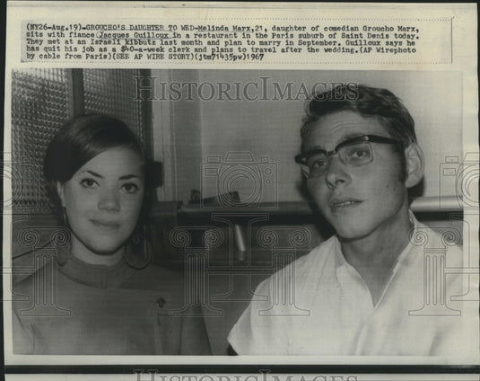 1967 Press Photo Groucho Marx's daughter, Melinda, to wed Jacques Guilloux-Historic Images