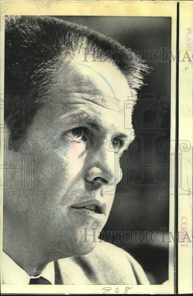 1973 Former Nixon aide Haldeman at Senate Watergate Committee - Historic Images