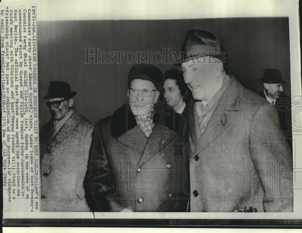 1971 Poland&#39;s Communist leader Gierek &amp; others in East Berlin - Historic Images