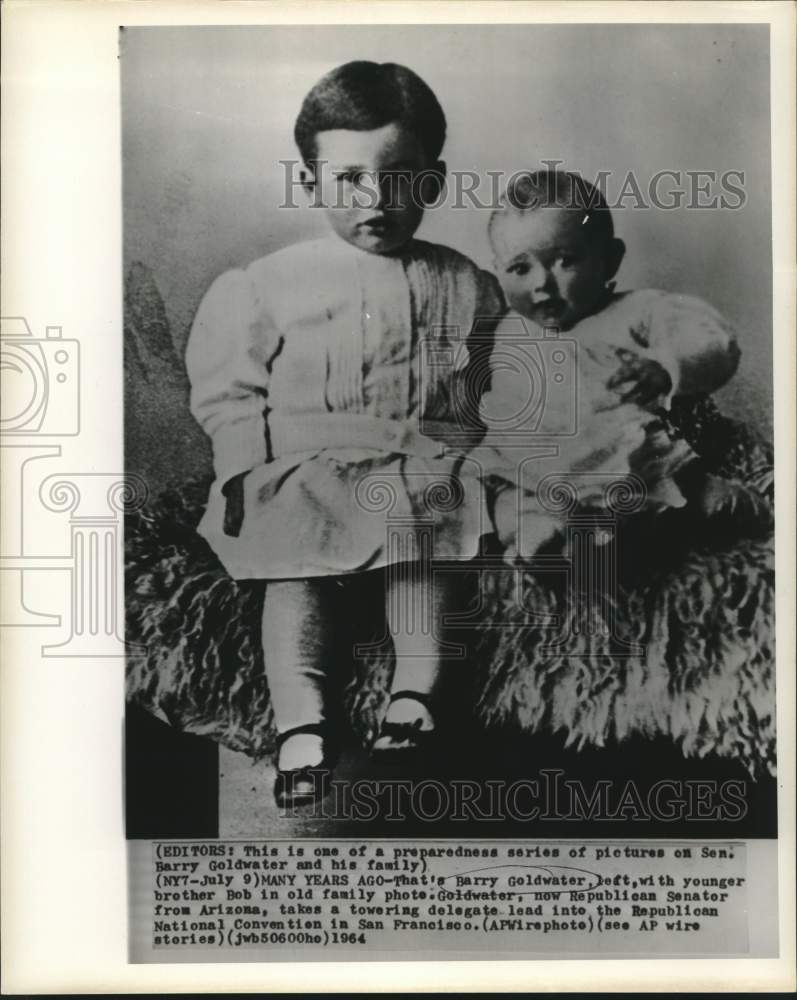 1964 Barry Goldwater, left, with younger brother Bob. - Historic Images