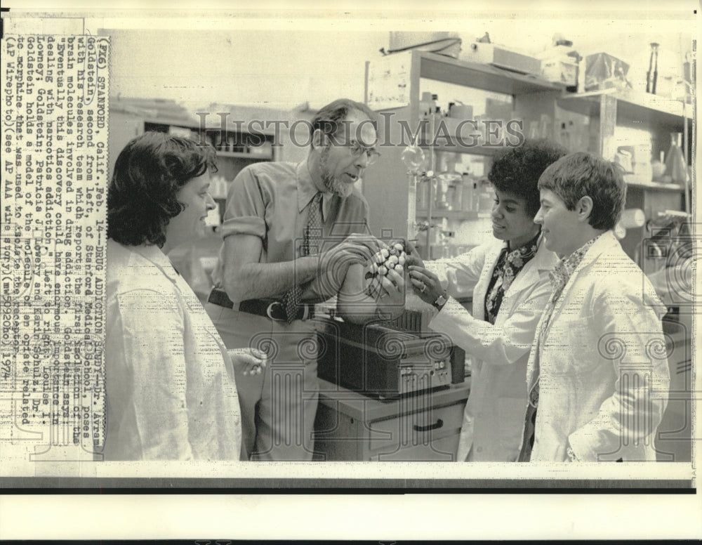 1974 Dr. Goldstein and others conduct drug addiction study - Historic Images