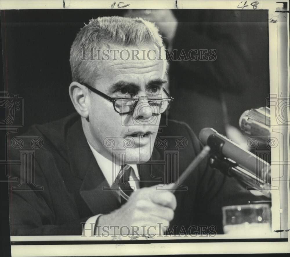 1968 Dr. James L. Godhard points his pencil - Historic Images