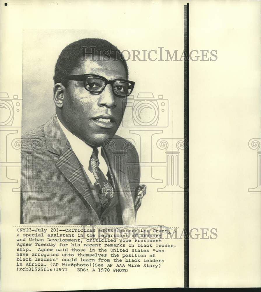 1970 Robert Lee Grant, Department of Housing &amp; Urban Development - Historic Images