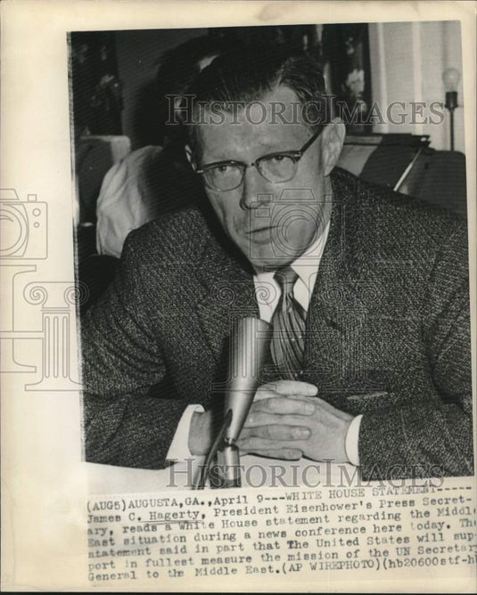 1959 Press Photo President Eisenhower's Press Secretary James Hagerty-Historic Images