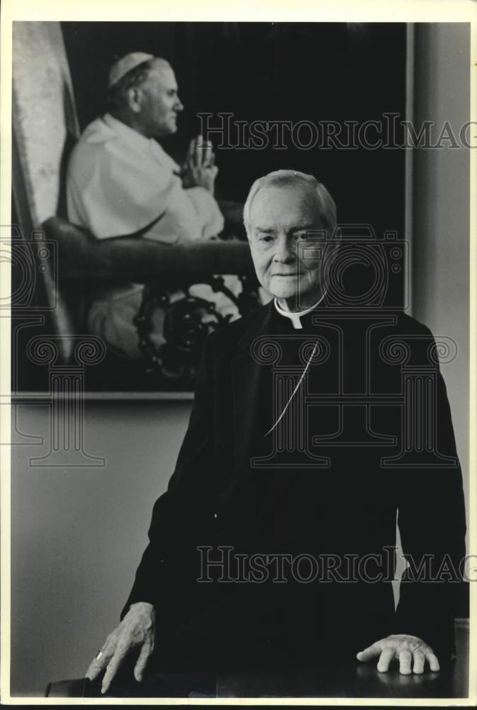 1988 Press Photo Archbishop Hannen, who gave President Kennedy&#39;s eulogy-Historic Images