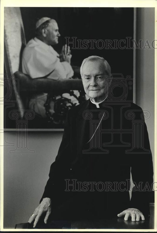1988 Press Photo Archbishop Hannen, who gave President Kennedy's eulogy-Historic Images