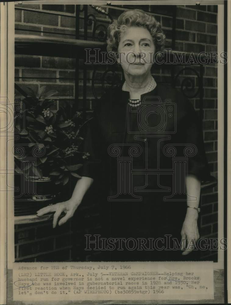 1966 Mrs. Brooks Hays, wife of gubernatorial candidate. - Historic Images