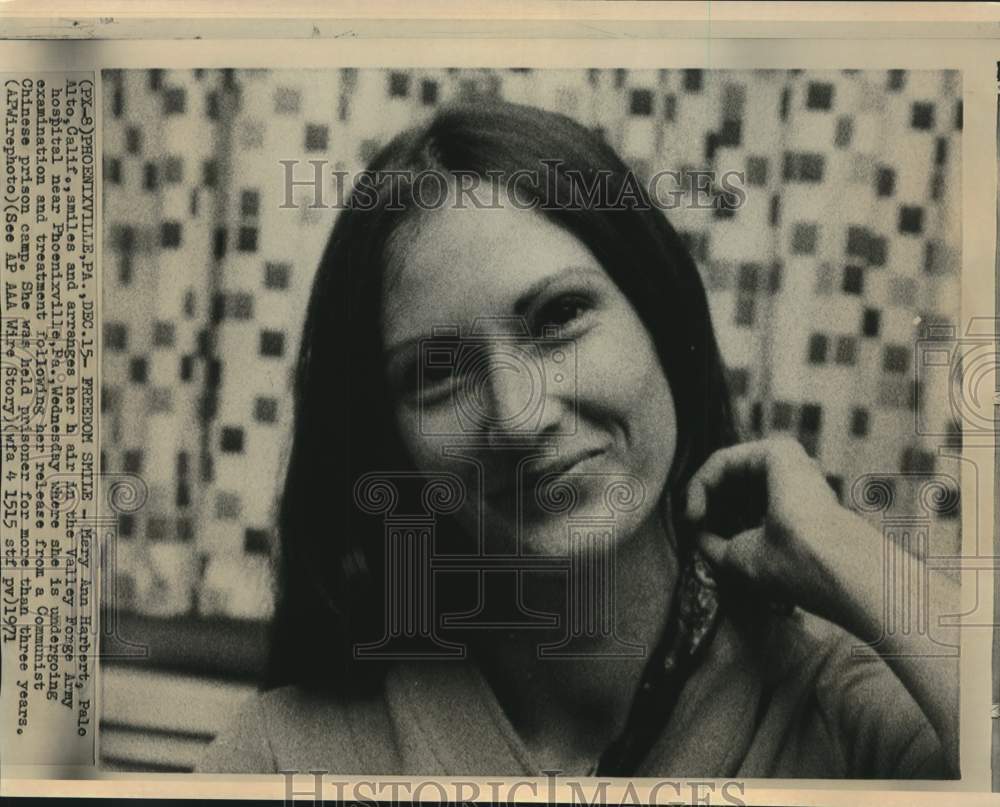 1971 Mary Ann Harbert, released Communist China prisoner in PA - Historic Images