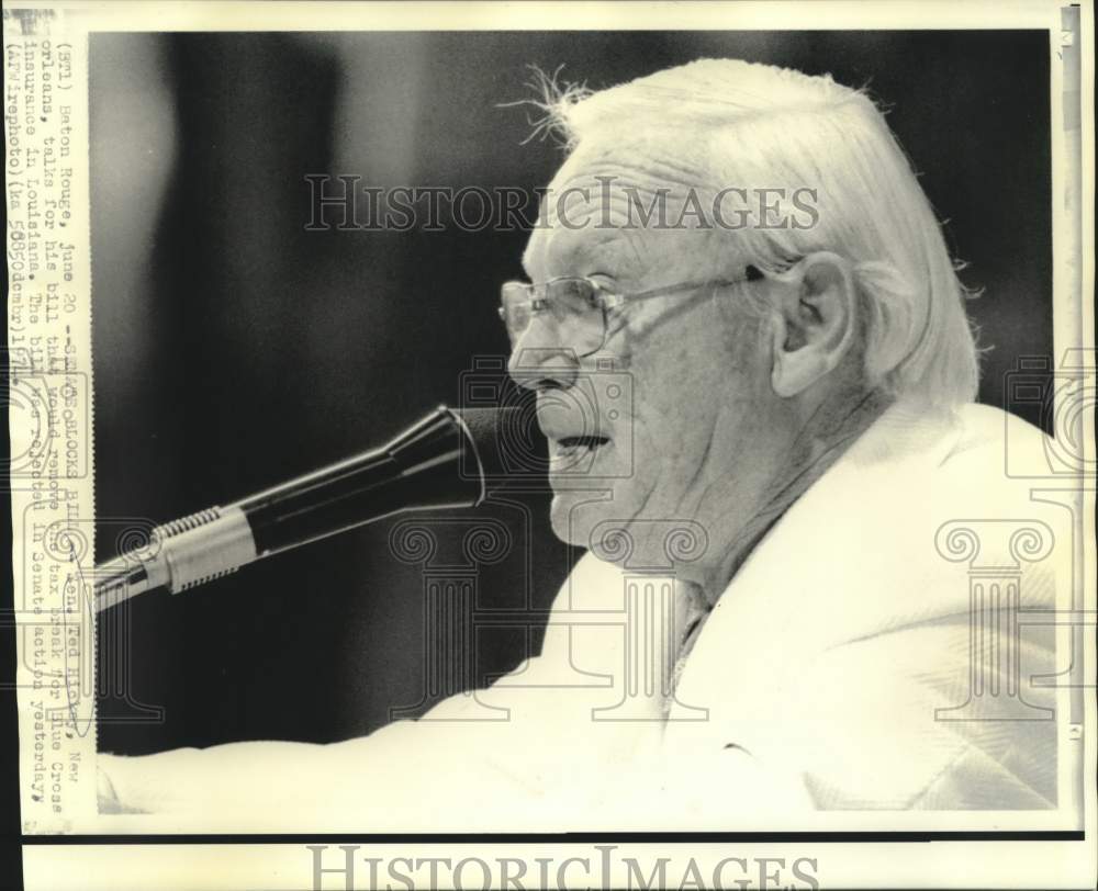 1974 Senator Ted Hickey of New Orleans in Baton Rouge - Historic Images