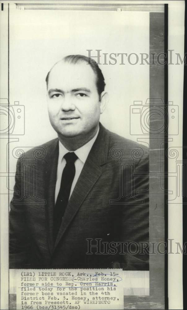 1966 Charles Honey, former aide to Representative Oren Harris - Historic Images