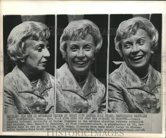 1964 Press Photo Photos of Muriel Humphrey, wife of Vice President-elect-Historic Images